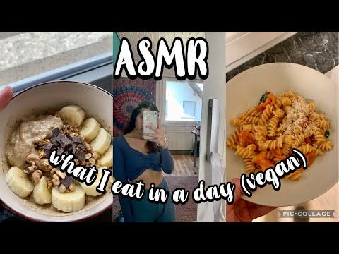 ASMR what I eat in a day vegan and easy dishes with whispered voice over ✨