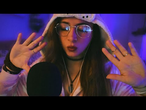 ASMR mouth sounds and tapping (inaudible)