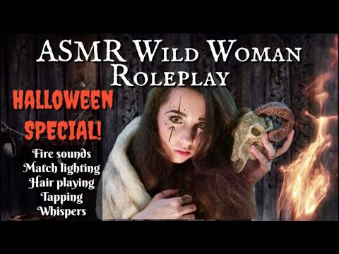 ASMR "Wild Woman" Role-play: Quest Series Chapter 2 || Fire sounds, hair play, tapping