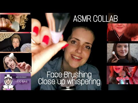ASMR | FACE BRUSHING & CLOSE UP WHISPERING Kollaboration | personal attention | (german/deutsch)