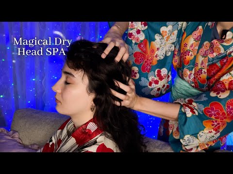 ASMR I got MIGRAINE HEALING DRY HEAD SPA at home in Japan (Soft Spoken)