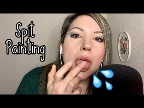 ASMR EXTRA SPITTY - Te Maquillo con mi Saliva | Spit Painting | Chewing Sounds