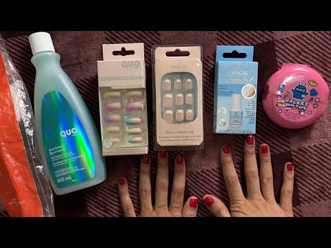 ASMR Doing My Nails Gum Chewing