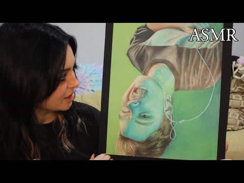 ASMR Showing You My Artwork | tapping, tracing, whispering