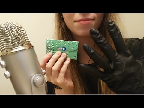 ASMR abc's G: gum chewing, gloves, and game sounds
