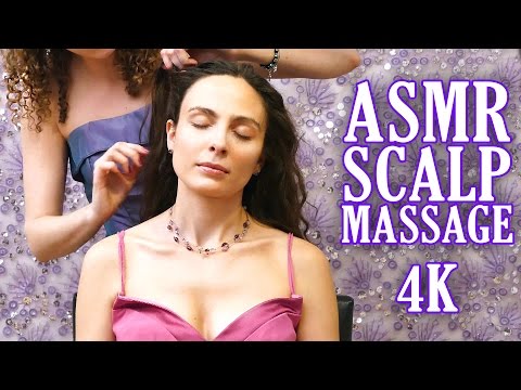Binaural ASMR Scalp Massage 4k - Hair Play Whisper Sounds Prom Night Role Play