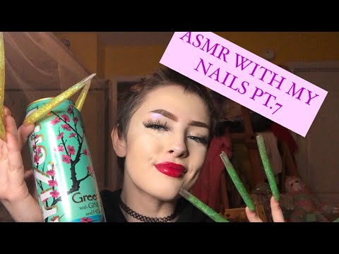 ASMR WITH MY NAILS PT.7(tapping&talking)💅🏼✨💕
