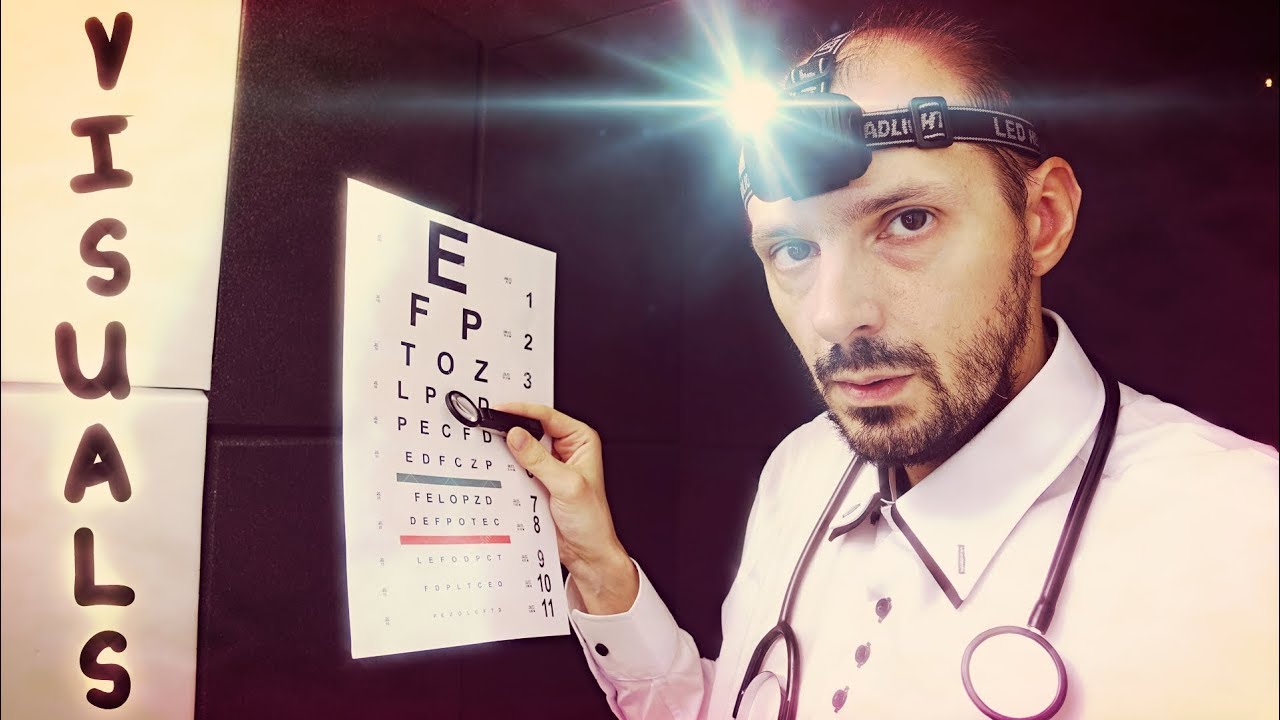 Ishihara Eyes Color Test - Routine Vision Exam. ASMR RolePlay