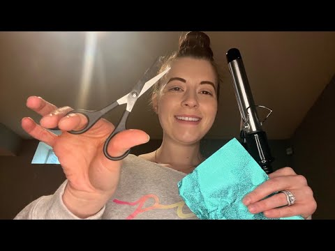 ASMR Cutting, Coloring, and Styling Your Hair Pt 3 (real hair sounds)