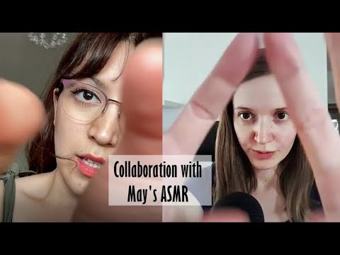 ASMR hand sounds + movements COLLAB with May's ASMR - mouth sounds, personal attention, pure sounds