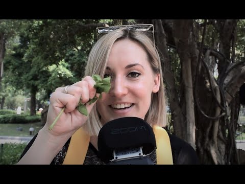 Outdoor ASMR | Relaxing You in a Chinese Public Park (hand movements, leaf crinkling, bird sounds)