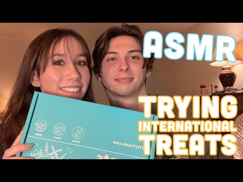 ASMR | Trying International Snacks (Eating Sounds, Whispers, Mouth Sounds)