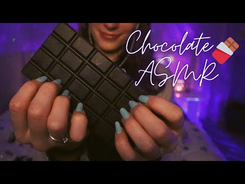 ASMR | Tapping and Scratching on Textured Chocolate🍫
