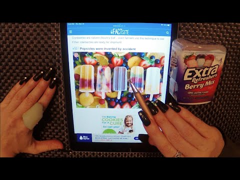 ASMR Gum Chewing Random Facts on The Ipad | Tingly Whisper
