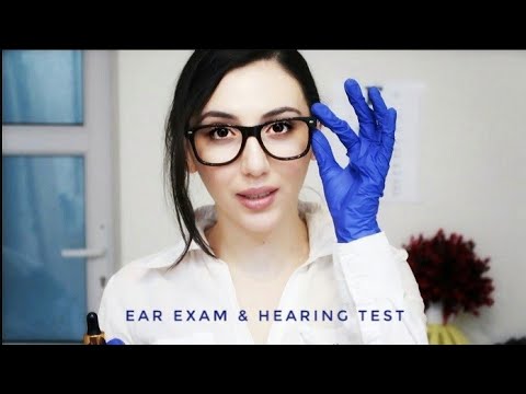 ASMR Ear Exam & Hearing Test 👂(latex gloves, massage, binaural)