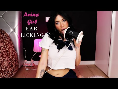 ASMR SEXY ANIME GIRL 💗 EAR LICKING 💦 (SEE INFOBOX)