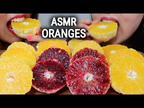 ASMR EATING JUICY BLOOD ORANGES & NAVEL ORANGES 오렌지 리얼사운드 먹방 | Kim&Liz ASMR