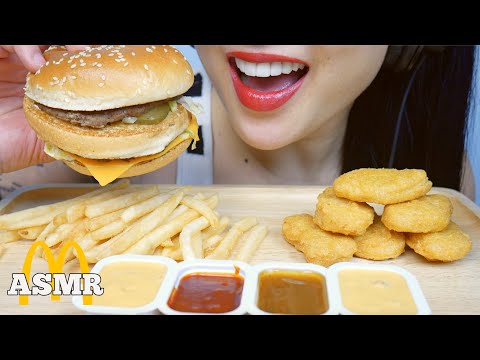 ASMR McDonalds BIG MAC + CHICKEN NUGGETS + CHEESE FIRE SAUCE (EATING SOUNDS) NO TALKING | SAS-ASMR