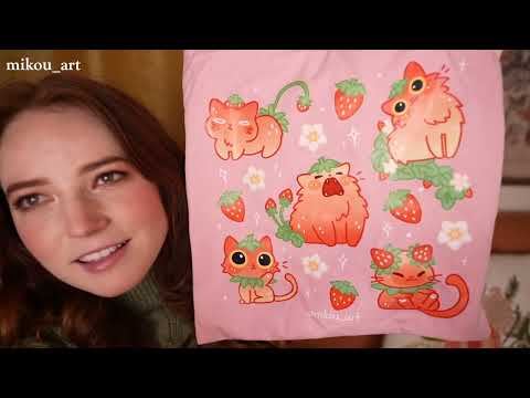 ASMR Show & Tell (tracing, tapping, describing art from anime expo)