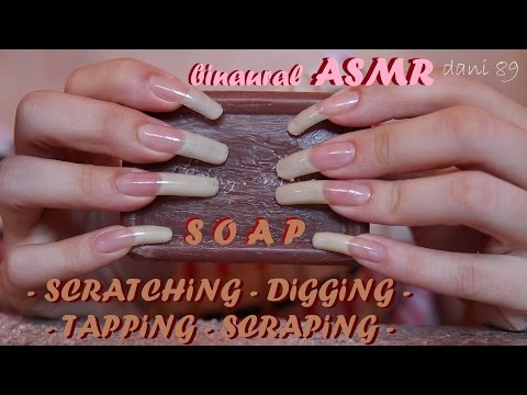 🎧 ASMR ▶ SCRATCHING, TAPPING, DIGGING, SCRAPING SOAP ↬ (scratch side by side ~ close up soap) ↫