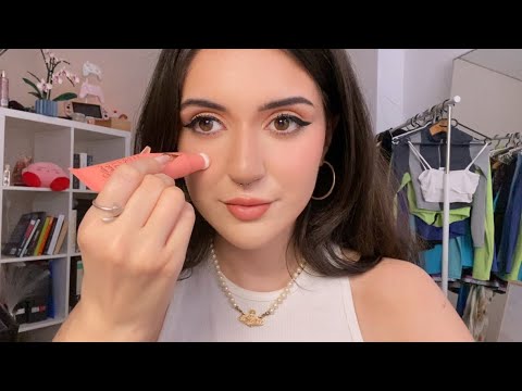 ASMR | Doing My Makeup with New Luxury Products 😍 ✨| tingly tapping and whispering
