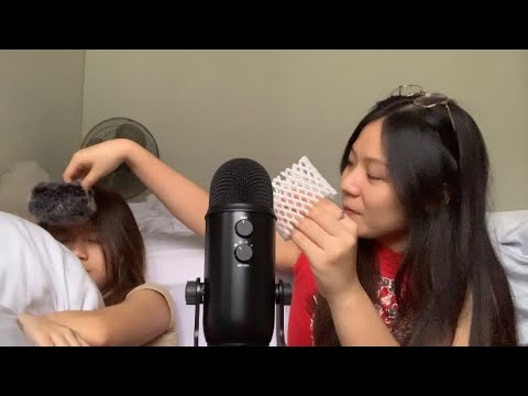 ASMR my sister tries to give me tingles