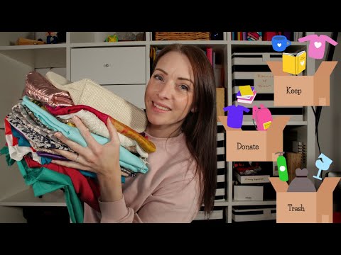 ASMR - Konmari Method Decluttering my entire house - EP 1