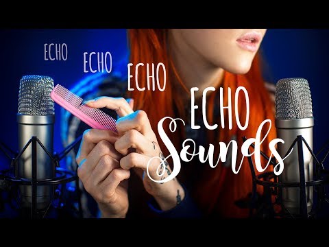 ASMR - ECHO SOUNDS 🔊 mouth sounds, inaudible, scissor, lip gloss, mic sounds, tapping