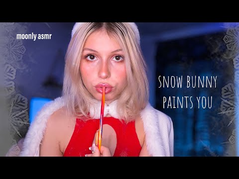 ASMR-snow bunny paints you❄️*roleplay*(mouthsounds,personal attention,licking…)