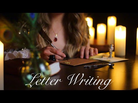 ASMR / Letter Writing and Unintelligible Whispering (Writing Sounds, *Cinematic ASMR*)🖋😴