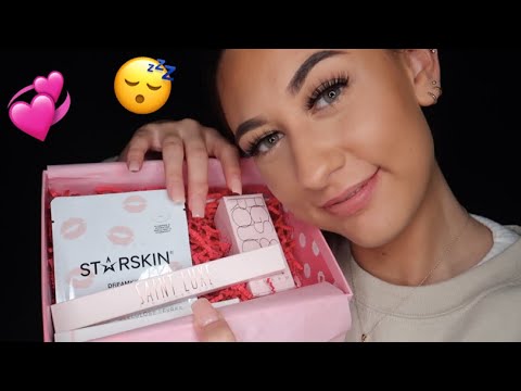 [ASMR] February Glossybox Unboxing! 💞 (Tapping, Crinkles & Gentle Whispers)