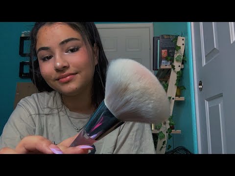 ASMR getting you ready for prom (makeup & hair)