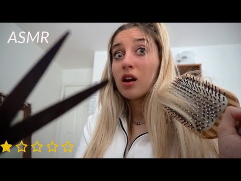 ASMR SASSY GIRL GIVES YOU A BAD HAIR CUT // ROLE PLAY
