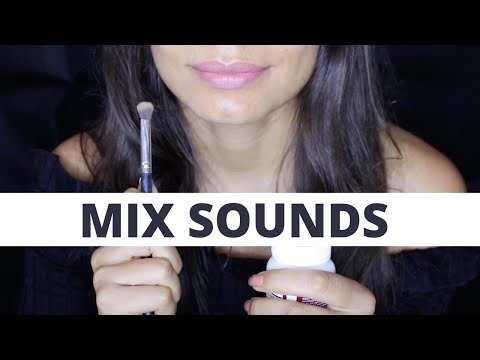 ASMR MIX SOUNDS (scratching finger fluttering, brushing and liquid sounds)(NO TALKING)