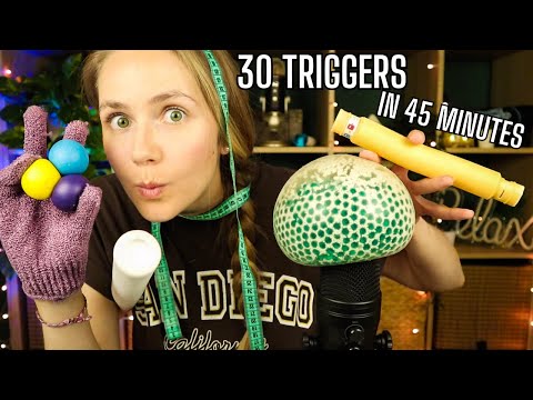 Doing 30 ASMR Triggers in 43 Minutes