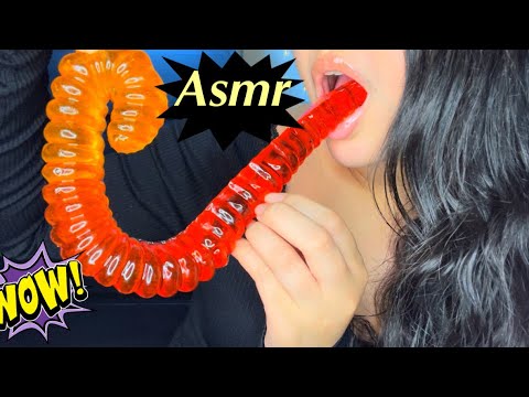 Asmr Eating a Giant Gummy Worm No Talking