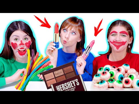Candy Race with Makeup For Loser | ASMR Food Challenge