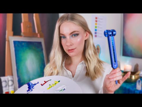 ASMR Aura Color Analysis & Painting (Reiki Energy Healing, Light Triggers, Singing Bowl)