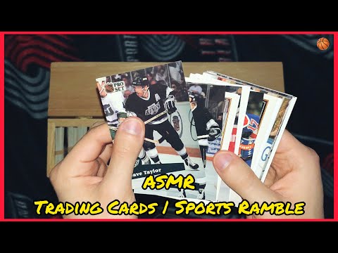 *ASMR* Trading Cards And Sports Ramble (Whispering, Tapping, Scratching)