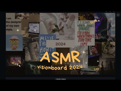 ASMR ✧ CLICKS y WHISPER RAMBLING creando mi VISIONBOARD para 2024 💭🦋