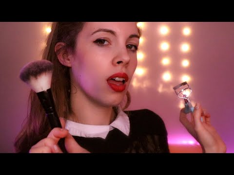 ASMR Rude Bitchy Friend Does Your Makeup - Many Makeup Sounds