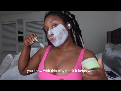 [ASMR] Doing My New Skin Care Routine With hey bud Products ❤️ 💆🏽‍♀️| Voice-over