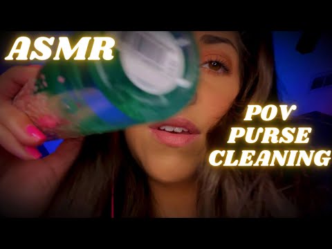ASMR POV Purse Cleaning • asmr whisper asmr tapping