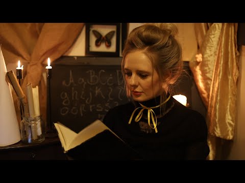 [ASMR] Old Styled Polish Lesson / Soft spoken, Accent, Chalkboard, Teacher Role Play