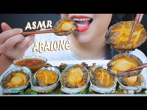 ASMR EATING ABALONE WITH OYSTER SAUCE AND VIETNAMESE PEANUT CANDY CRUNCHY CHEWY LINH ASMR