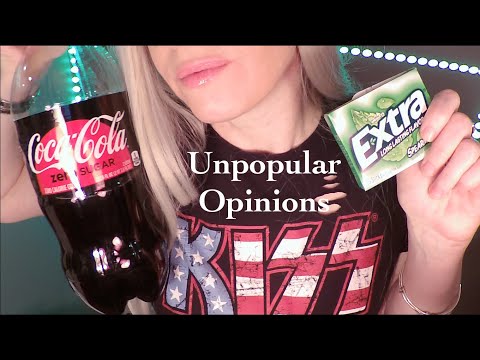Gum Chewing Ramble with Soda | Unpopular Opinions | ASMR Close Whisper