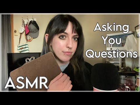 ASMR Asking You Questions ~ up close whispers, writing on clipboard
