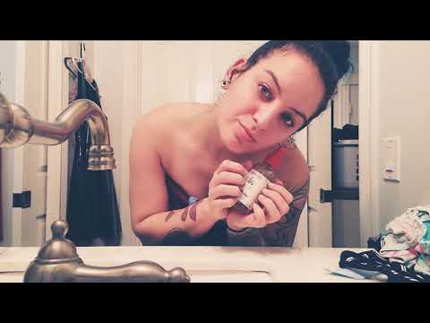 Post-Shower Getting Ready For Bed (lotion sounds, lids, skin rubbing, white noise) Lo-fi ASMR