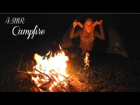 ASMR Camping Roleplay - Real Crackling Campfire (Binaural)