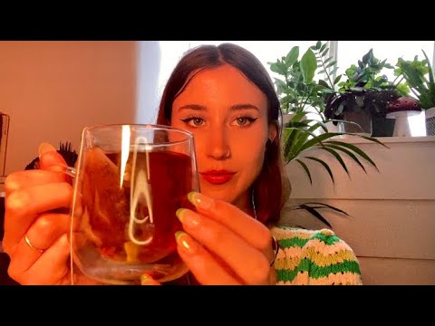 asmr | cosy pamper session before you go to sleep (skincare routine, hair brushing & more)